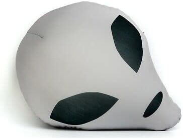 Grey Alien Head Microbead Pillow Combo Pack 2