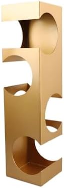 Modern Metal Geometric Wine Rack Gold
