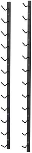 Y-Furniture Wall Mounted Wine Rack 12 Bottles Satin Black