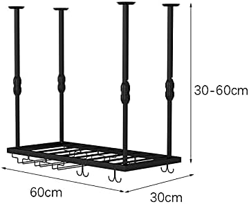 Stylish Hanging Wine Glass Rack with Adjustable Height
