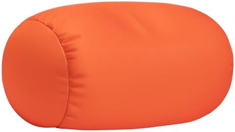 Focustree Microbead Neck Cervical Roll Pillow 7x12 Inch Tangerine