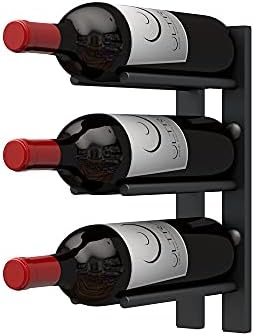 Ultra Wine Racks Wall Mounted Wine Rack - 3 Bottle Matte Black