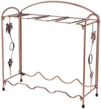 Freestanding Wine Rack with Glasses Holder for Home and Bar