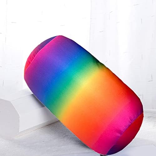 ASkinds Cylindrical Roll Pillow - 7 x 12 Rainbow Microbead Support Cushion