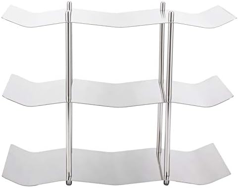 TeamSky 3-Tier Stainless Steel Wine Rack for Kitchen Bar Wine Cellar