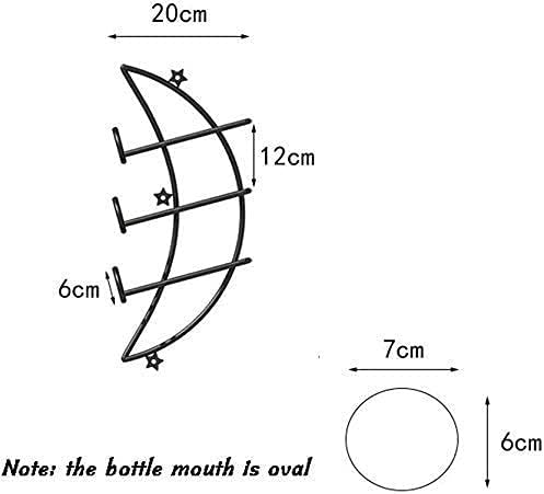 ZJYWMM Wall-Mounted Wine Rack with 3 Bottle Capacity
