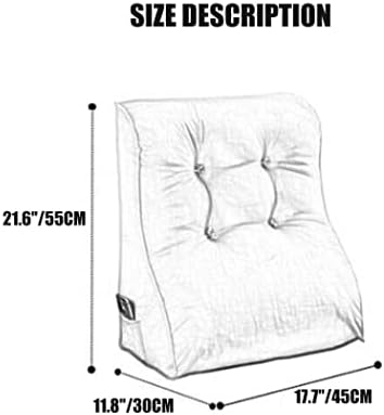 ZZYK Triangular Bedrest Support Pillow for Sofa Bed and Office Chair