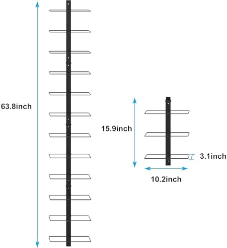 X-cosrack 36-Bottle Wall Mounted Wine Rack