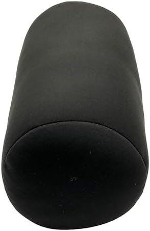 Microbead Roll Pillow for Neck Support and Travel Comfort Black