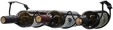 MATILODI Wall-Mounted Wine Rack - 3 Bottle Holder Black 1 Pack