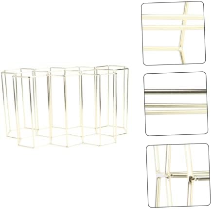 Mikinona Double Layer Freestanding Wine Rack with Gold Finish