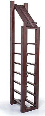 Displays2go Wine Rack Holds 8 Bottles - Mahogany