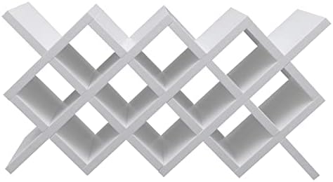 Wall-Mounted Wine Rack with 10 Compartments White