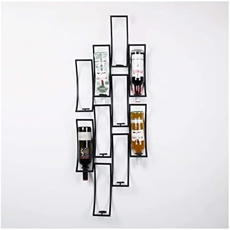 ALDEPO Wall Mounted Wine Rack 10 Bottles Bronze Black