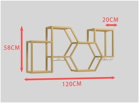 ALDEPO Wall-Mounted Wine Rack with Gold and Bronze Finish