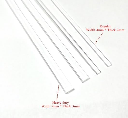 25pcs 8 x 4mm Flat Clear Cake Toppers Sticks