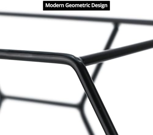 QWORK Modern 14 Bottle Wine Rack 3 Tier Black Metal Stand