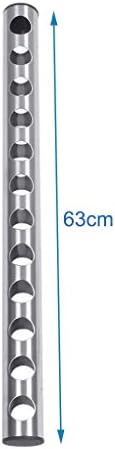 12 Hole Wall-Mounted Wine Rack - Stainless Steel Storage Display