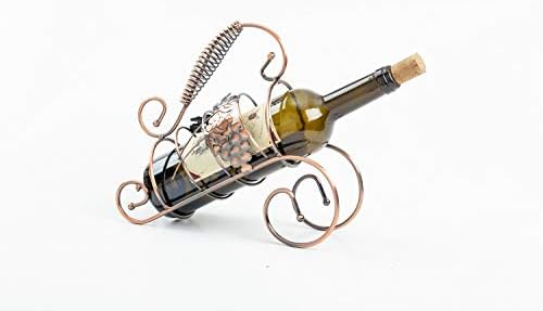Asian Home Freestanding Wine Rack Copper Metal Design