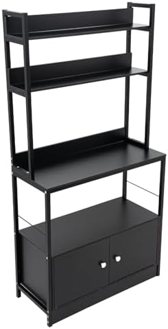 Hanmorfarbi 5-Tier Free Standing Wine Rack Black
