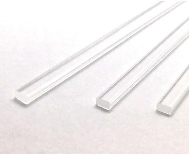 25pcs 8 x 4mm Flat Clear Cake Toppers Sticks