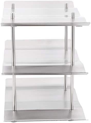 TeamSky 3-Tier Stainless Steel Wine Rack for Kitchen Bar Wine Cellar