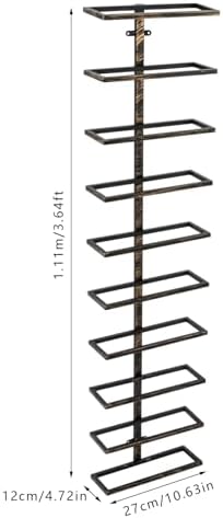 Kangten Vertical Wall Wine Rack 10-Bottle Bronze Holder