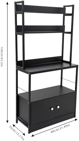 Hanmorfarbi 5-Tier Free Standing Wine Rack Black