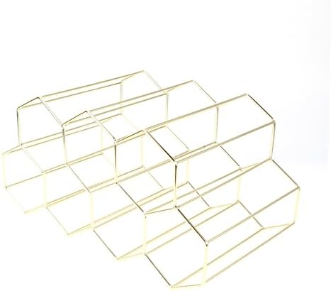 Mikinona Double Layer Freestanding Wine Rack with Gold Finish