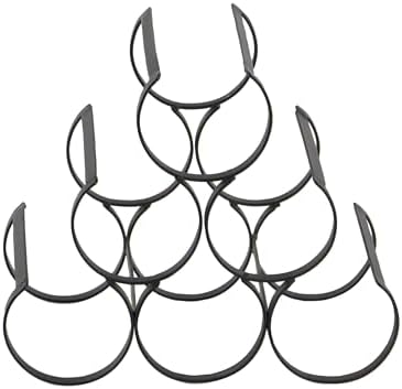 Deco 79 6 Bottle Metal Wine Rack with Curved Holders Black