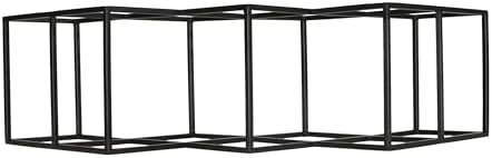 Benjara Wine Rack with Diamond Slots 24-Inch Matte Black