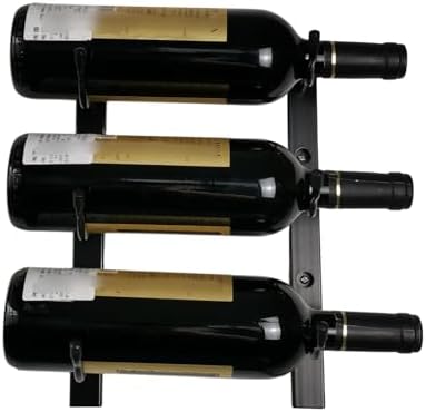 GAMEMEN Wall Mounted Wine Rack - 3 Bottles Matte Black
