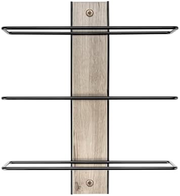 Sorbus Wall Mounted Wine Rack for 9 Bottles - Mahogany