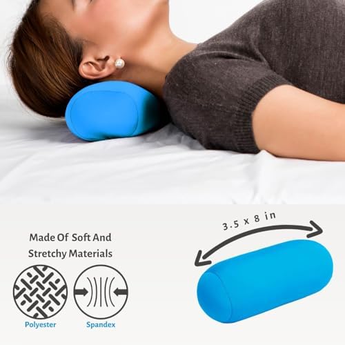 Travel Fanatics Mini Microbead Pillow 35x8 Blue