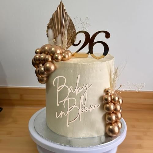 Baby in Bloom Wooden Cake Topper for Baby Showers and Birthdays