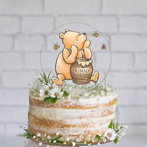 Winnie Cake Topper 5 Inch Acrylic Baby Shower Decoration