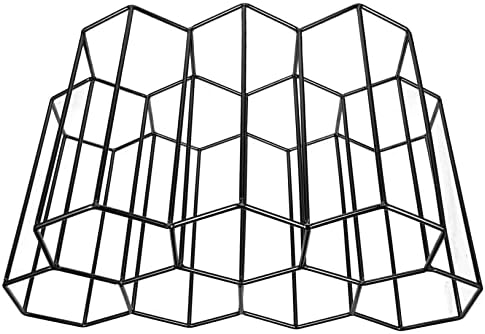 Levemolo 7Holes Iron Wine Display Stand with Honeycomb Design