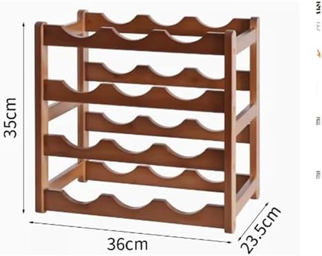 OXOAMP 4-Tier Bamboo Wine Rack for Home Bar Storage