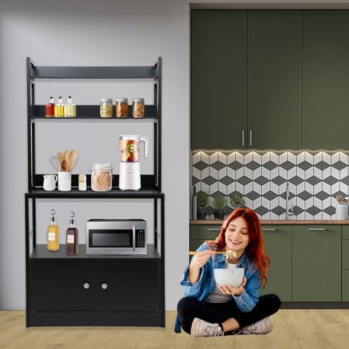 TFCFL 5-Tier Freestanding Wine Rack Black