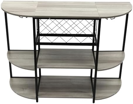 QUSKLISU Wine Rack Table with LED Light