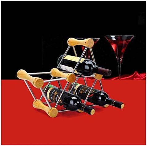 Stainless Steel Wine Rack for Bar Cart Decor