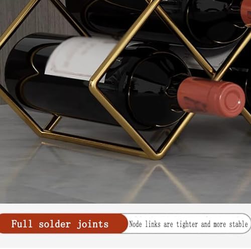 BYLAKO 5-Bottle Wine Rack Metal Sturdy Holder for Home Kitchen Bar