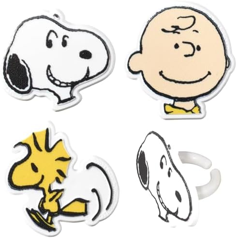 DecoPac Peanuts Characters Cupcake Rings - 24 Pack