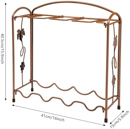 Oiveinya 5-Bottle Freestanding Wine Rack Bronze
