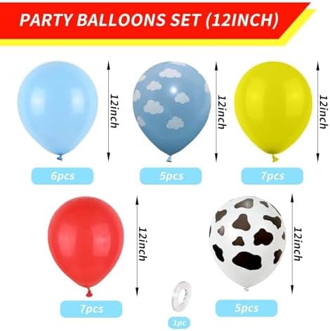 Biapian 12 Inch Themed Balloons for Kids Parties