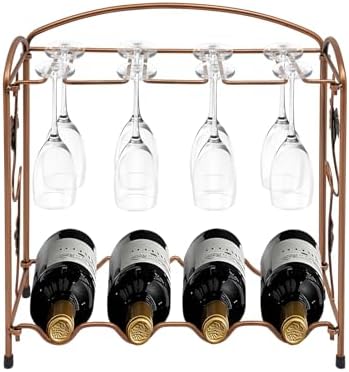 Oiveinya 5-Bottle Freestanding Wine Rack Bronze