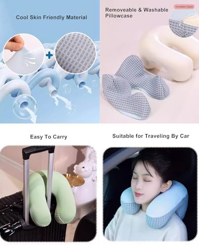 WAHHWF Face Down Pillow with Memory Foam and Removable Cover