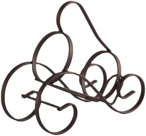 Freestanding S-Shaped Wine Rack with Wrought Iron Design