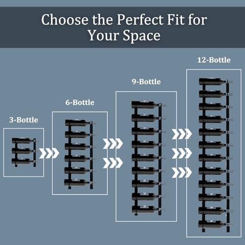 3-Bottle Black Metal Wall Wine Rack Modern Industrial Design