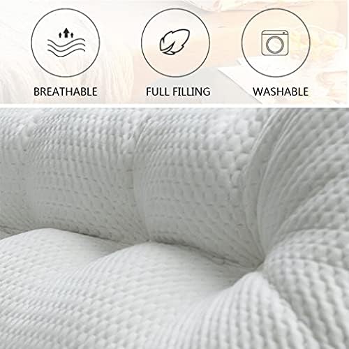 ZZYK Large Bolster Headboard Pillow with Removable Cover Light Blue 47inch
